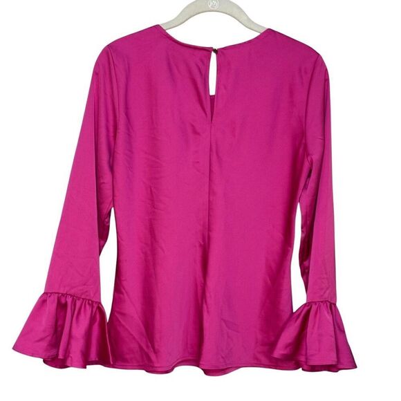J. Crew Satin Top Size XS Pink Winter Garden NEW $89 - Picture 3 of 6